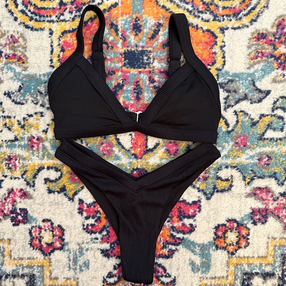 ONEONE Swimwear Swim Oneone Swim Black Cheeky Bikini Poshmark